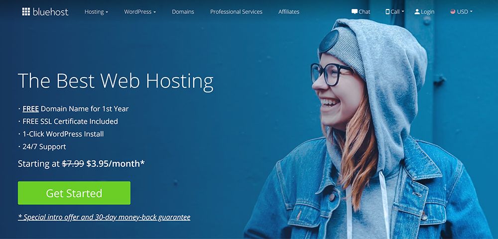 Wordpress Bluehost Hosting for blogging