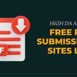 High DA Free PDF Submission Sites List