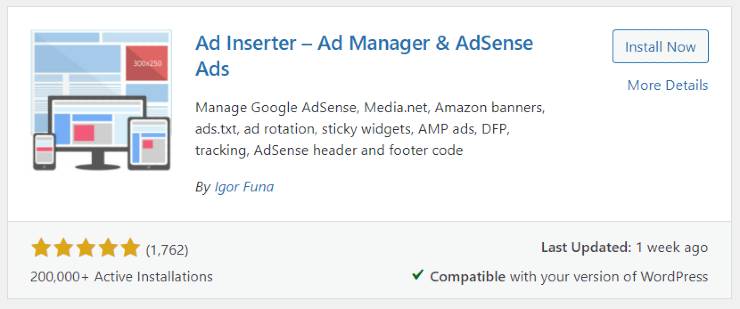 Ad Inserter Ads Manager Plugin