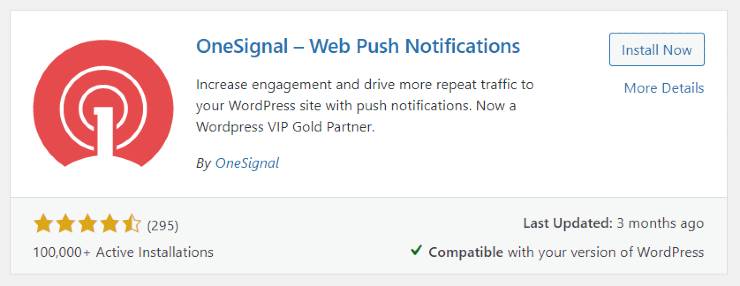 OneSignals push notification plugin