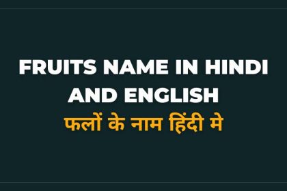 Fruits Name In Hindi And English