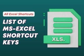 MS Excel Shortcut Keys in Hindi PDF
