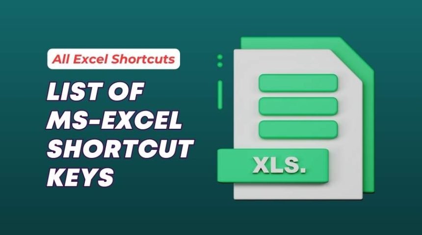 MS Excel Shortcut Keys in Hindi PDF