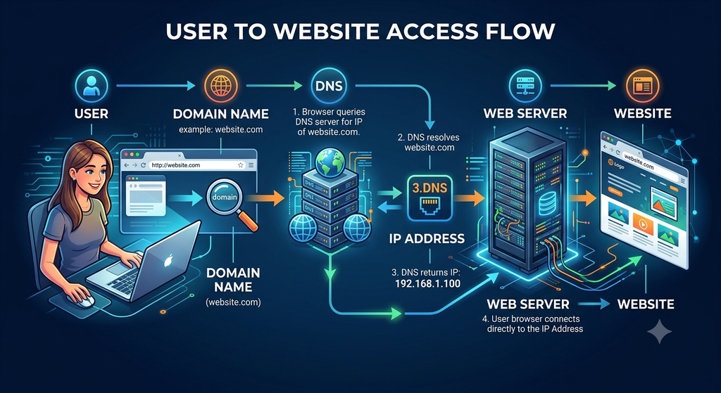 domain name kaise kaam karta hai