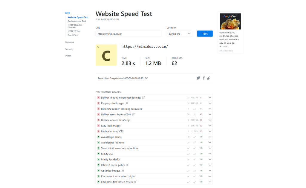 KeyCDN Website Speed Test