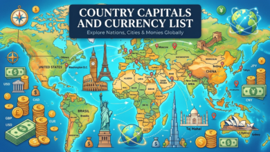 Country Capitals and Currency List