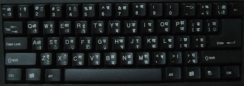 Hindi Typing Chart