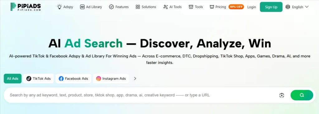 Pipiads AI Adspy Ad Library
